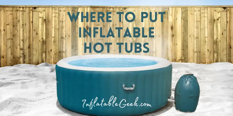 Picture of an inflatable hot tub on sand - Where to Put Inflatable Hot Tubs