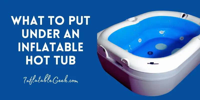 Digital image of an inflatable hot tub at night - What To Put Under An Inflatable Hot Tub