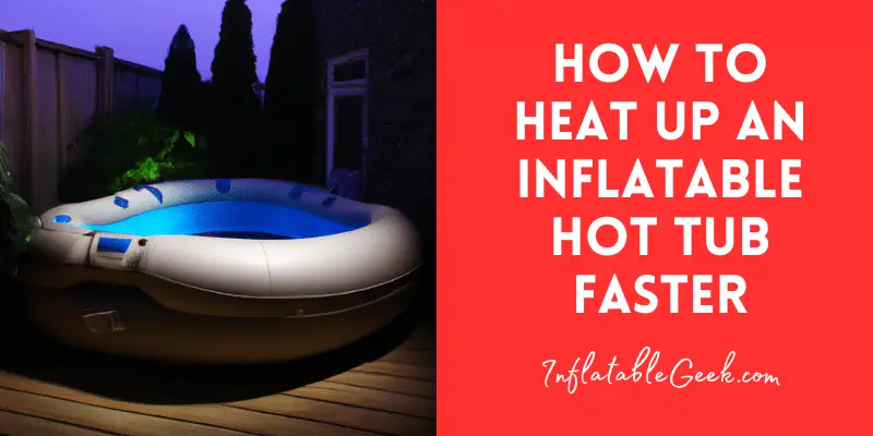 Picture of an inflatable hot tub at night - How to Heat Up An Inflatable Hot Tub