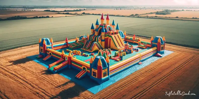 World's largest outdoor inflatable kingdom bounce house - World's Biggest Bounce Houses